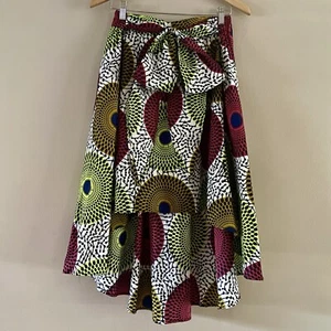 Neu mit Etikett Shenbolen afrikanischer Wachsdruck Mom Core Midirock lässig ethnisch Größe 1XL - Bild 1 von 14