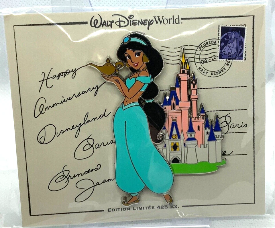 Pin Disney DLP WDW Jasmine & Castle Aladdin LE 425 Foto 1 de 1