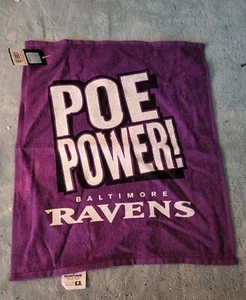 Baltimore Ravens POE POWER purple Towel 18" x 15" New - Picture 1 of 3
