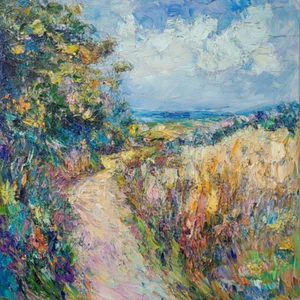 Impressionismus Ölgemälde Luxus Leinwand Wandbild Bild Druck bunt - Bild 1 von 1