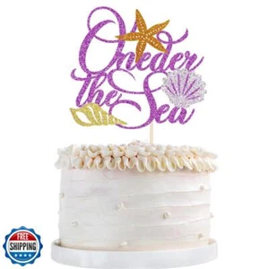 Oneder the Sea Cake Topper, Decorazioni Torte Sotto il Mare,Bambino 1° Compleanno - Foto 1 di 5
