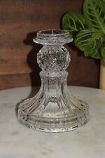 Vintage Heavy Clear Crystal Glass Punch Bowl Base Candle Plant Holder