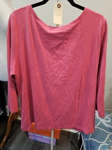 NWOT Talbots  Pink  3/4 Sleeve Top 3X - Picture 1 of 4