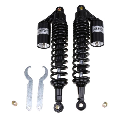 Amortecedor de ar 380mm 14.96" suspensão traseira de motocicleta ajustável para Harley - Imagem 1 de 4