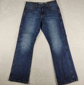 Wrangler Retro Relaxed Stivale Jeans Uomo 32x31 Blu Denim Western Cowboy - Foto 1 di 12