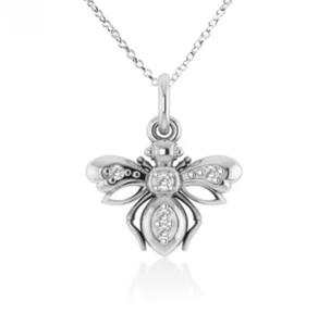 Handmade Bee Design Lab-Created White 0.20CT Diamonds Amazing Women Pendant - Picture 1 of 5