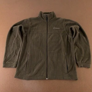 Columbia Youth Size 18/20 Brown Fleece Pocketed Full Zip Jacket - Picture 1 of 8