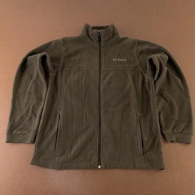 Columbia Youth Size 18/20 Brown Fleece Pocketed Full Zip Jacket - Image 1 of 4