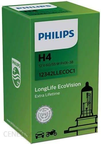 Philips PH-12342LLECOC1 P43T-38 Longlife Ecovision H4 halogen - Imagen 1 de 1