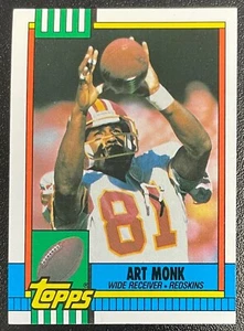 1990 NFL TOPPS ART MONK FOOTBALL CARD #126 Washington Redskins - Picture 1 of 2