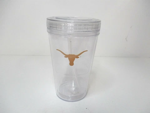 16fl oz. Texas Longhorns Insulated Travel Tumbler with Straw Cover