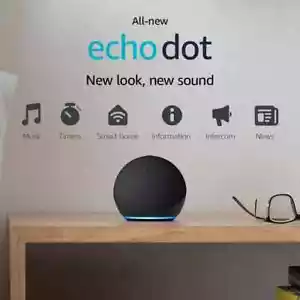 NEW All-new Echo Dot (4th Gen, 2020 release) Charcoal SEALED IN BOX - Picture 1 of 2
