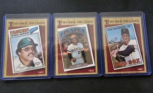 1987 Topps Tiffany Turn Back the Clock Set 3 Karten: Jackson, Clemente, Carl - Bild 1 von 2