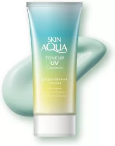 Skin Aqua Sunscreen Tone Up UV Essence Mint Green 80g LSF50+ PA++++ Savon Duft - Bild 1 von 6