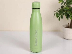 Personalised Mint Green Any Name On A 500ml Insulated Water Bottle 13 Colours  - Picture 1 of 16