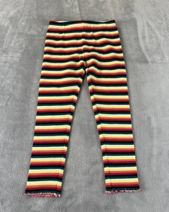 Gymboree Girls Big Knit Ribbed Rainbow Striped Leggings Size XS X-Small - Picture 1 of 4