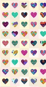 Herz ❤️ Handapplizierte Steppdecke in Schoßgröße - Bild 1 von 1