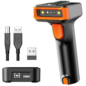 Eyoyo 2D QR Barcode Scanner W/ Charging Base Bluetooth Wireless Bar Code Reader - Picture 1 of 26