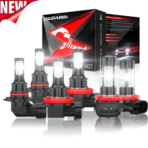 Combo LED for Subaru Crosstrek 2016-2020 Headlight Bulbs Hi&Lo + Fog Light 6000k - Picture 1 of 12