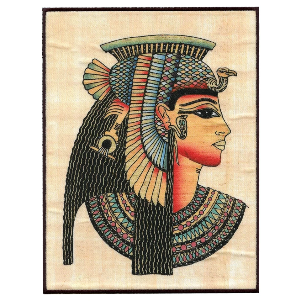 Pharaoh Cleopatra Portrait Embroidered Iron-on FotoPatch - Image 1 of 1