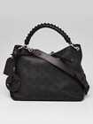 Louis Vuitton Black Monogram Mahina Leather Beaubourg Hobo Mm Bag