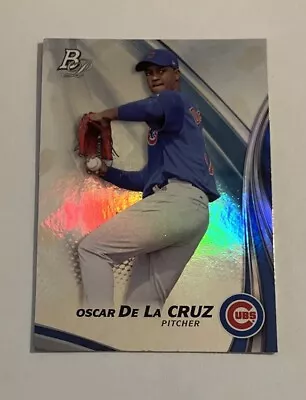 Oscar De La Cruz 2017 Bowman Platinum #TP-OD Chicago Cubs - Image 1 of 2