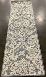 BLUE / IVORY 2'-3" X 8' Back Stain Rug, Reduced Price 1172673853 BLM106M-28 - Picture 1 of 4