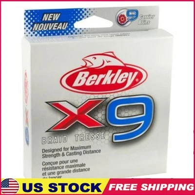 40lb Test Strength Braided Fishing Line 328yd 9 Strand Crystal Low-Visibility US - Image 1 of 3