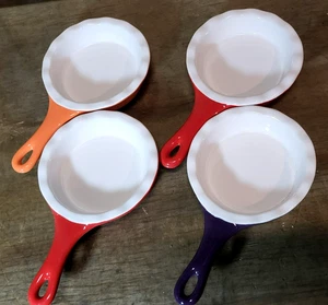Modern Gourmet Foods Fluted Mini Pie, Quiche, Cobbler Pan W/ Handle Set of 4 - Picture 1 of 6