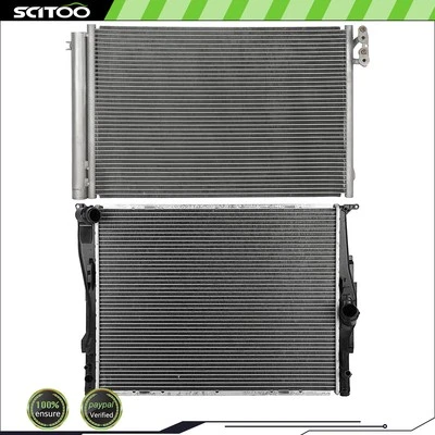 Car Radiator and A/C Condenser Kit Fits 2007-2013 BMW 328i 2006 BMW 330i - Image 1 of 4