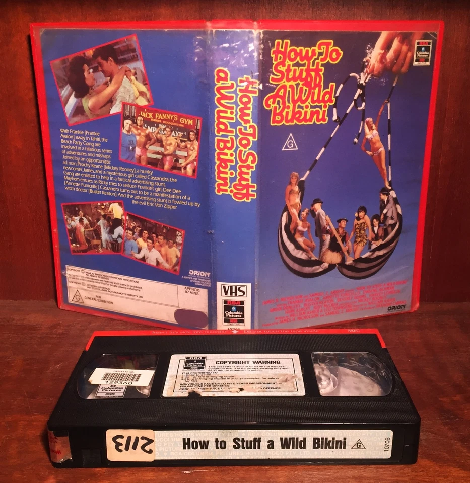 *HOW TO STUFF A WILD BIKINI vhs RCA rare 1965 AIP beach party musical film* - image 1 of 1