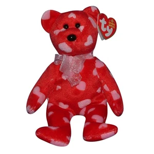 Ty Beanie Baby Little Kiss - MWMT (exclusivo Bear Hallmark 2006) San Valentín - Imagen 1 de 1
