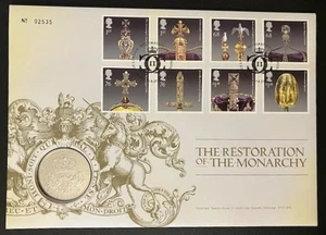 2011 G.B. RESTORATION OF MONARCHY FIRST DAY COIN COVER,. £5 PNC. [840 - Picture 1 of 4