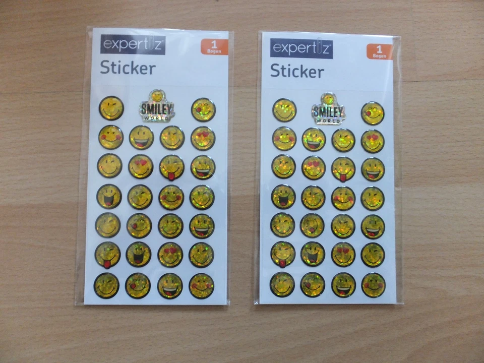 Sticker-Aufkleber (2 x) - Smile (je 1 Bögen) - NEU - Bild 1 von 1
