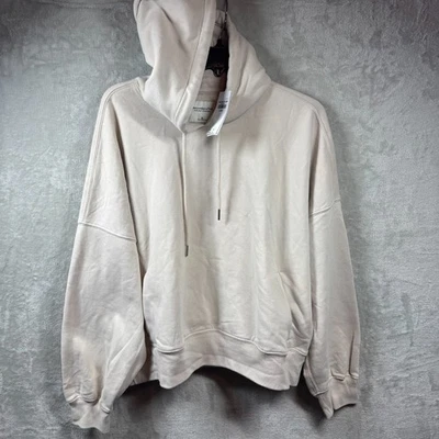 Abercrombie & Fitch New Sweatshirt Pullover Hoodie Women Sz XL Ivory Pockets - Image 1 of 4