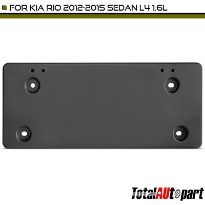 Soporte de matrícula de plástico negro para Kia Rio 2012-2015 sedán L4 1,6 L delantero Foto 1 de 4