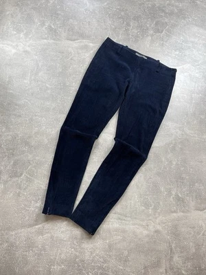 Pantalones de pana para mujer Balenciaga azul marino talla 40 calce ajustado tobillo cremallera pantalones Foto 1 de 4