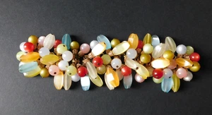 Vintage 60er Jahre SIGNIERTES NAPIER MOONGLOW LUCITE TROPICANA KUGEL ARMBAND - Bild 1 von 14