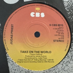 JUDAS PRIEST : Take On The World / Starbreaker : uk cbs 7" single 1978 - Picture 1 of 2