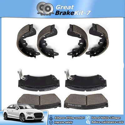 Pastillas de freno de disco delanteras traseras OE + Kit de zapatas de freno de tambor para Geo Metro 1989-1996 1,0 L Foto 1 de 4