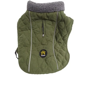 Sheripet Dog Jacket – Army Green Hooded Coat – Size M – Warm Winter Petwear - Picture 1 of 9