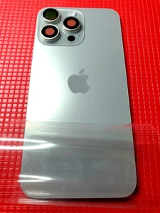 APPLE VETRO POSTERIORE IPHONE 15 PRO MAX  NATURAL TITANIUM 100% ORIGINALE PULLED - Foto 1 di 3