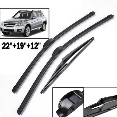 For Mercedes Benz X204 GLK250 GLK350 Front Rear Windshield Wiper Blades Set Foto 1 de 4