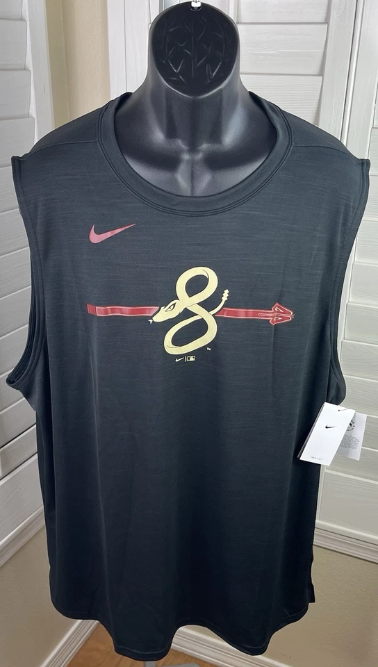 Nike Dri-Fit MLB Arizona Diamondbacks Black Tank Shirt - Men’s Size 2XL - NWT - Image 1 of 4