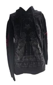Killstar Men's Sweatshirt Mediun Black Cotton Graphic Goth Punk Hoodie Oversized - Imagen 1 de 9