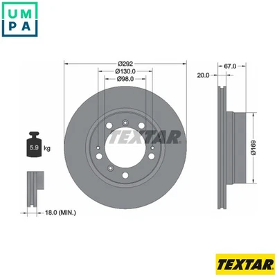 2x BRAKE DISC 92088903 FOR PORSCHE M 96.20 2.5L M96.23/22 2.7L 6cyl BOXSTER - Image 1 of 4