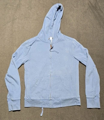 Chaqueta con Capucha J Crew Mujer Pequeña Sherpa Polar Cremallera Completa S Azul Foto 1 de 4