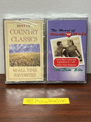 Country Classics + Heart Of Rock N Roll ( Time Cassette Set 1997 ) New Vtg Media - Image 1 of 4