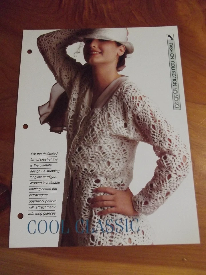 CROCHET PATTERN COOL CLASSIC FASHION COLLECTION CREATIVE NEEDLES *GREAT* - Image 1 of 1
