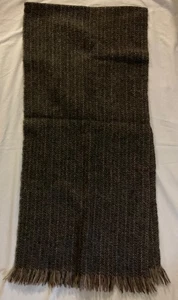England Wolle braun bunt Tweed Winter Schal mit Fransen 18 x 74" - Bild 1 von 5